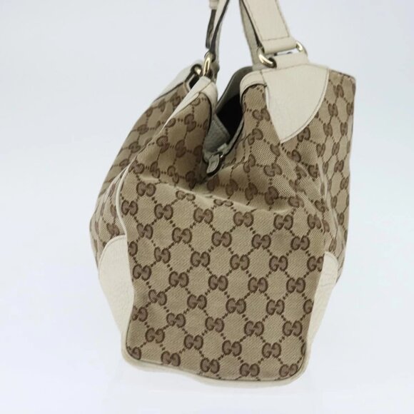 GUCCI GG Canvas Tote Bag Beige Gold 223972 Auth SW1704 - Picture 6 of 16
